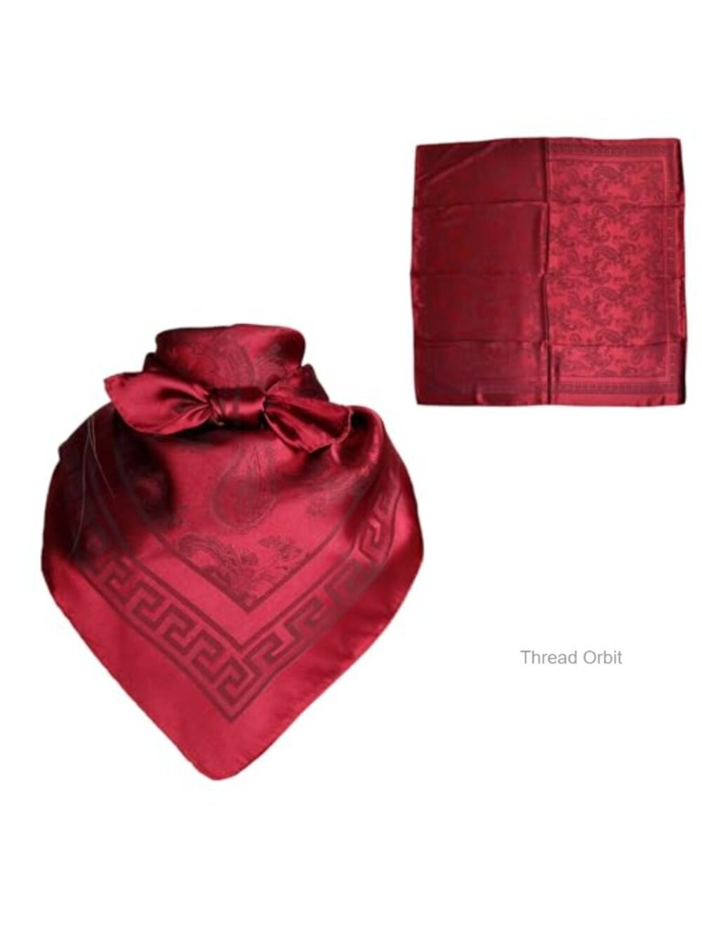 35x35 Jacquard Silk Scarf Large Square Head Hair Neck Wrap Unisex